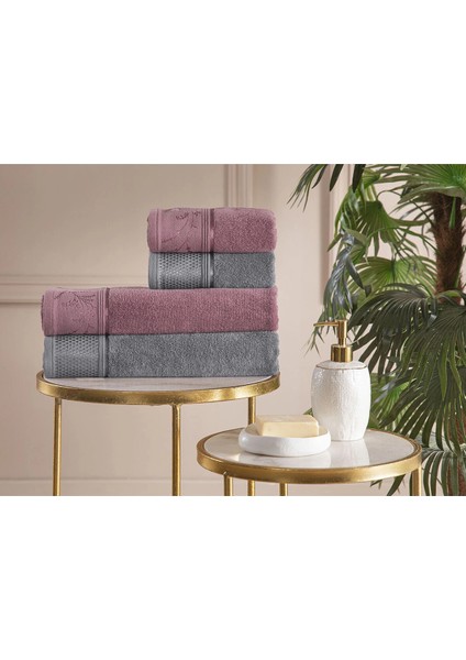 Siddy Aile Bornoz Seti 6 Parça Mürdüm - Antrasit fiyatları