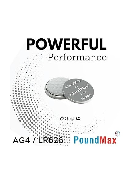 Adet Ag4 376 377 SR626 SR626SW LR66 1.5V Poundmax Düğme Pil, Alkalin Saat Pili, Çocuklara Dayanıklı Ambalaj, Küçük Elektronik Cihazlar Için,ölçüm Cihazları ve Hesap Makineleri fırsatları