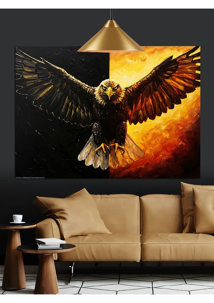 Uçan Kartalın Gücü Dekoratif Kanvas - Mdf Ahşap Tablo fırsatları