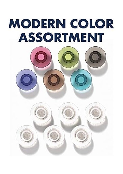 Güçlü Mıknatıslar, Cam Beyaz Tahta, Kuru Silme Tahtası, Büyük, Çeşitli Renkler, 12&apos;li Paket (85393) modelleri