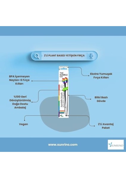 The Humble Co - Bitki Bazlı Diş Fırçası Ultra Soft 2li