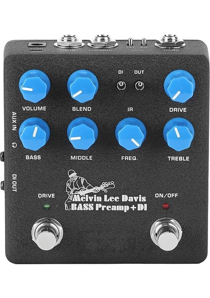 Bassdı Box Elektrikli Bas Preamp Dı Box Efekt Pedalı, Metal Konstrüksiyon, Kompakt Tasarım, Basçılar Için Ideal, Müzik Aleti Uyumlu