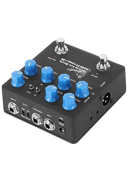Bassdı Box Elektrikli Bas Preamp Dı Box Efekt Pedalı, Metal Konstrüksiyon, Kompakt Tasarım, Basçılar Için Ideal, Müzik Aleti Uyumlu fırsatları