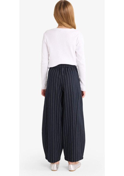 Kız Çocuk Baggy Fit Charm Detaylı Geniş Paça Gabardin Pantolon G3250A825WN fırsatları