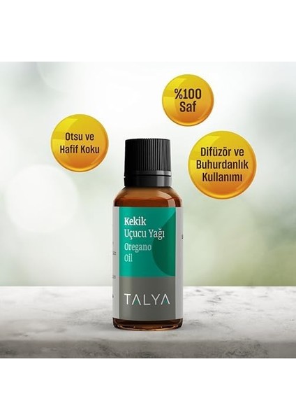 TALYA%100 Saf Kekik Uçucu Yağı 10ML - Canlı Cilt - Yüksek Karvakrol - Doğal Temizleyici - Difüzör Için Aromaterapi Yağı