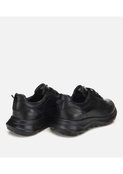 02AYH314020A100 ERKEK Deri Siyah Yumuşak Dokulu Yüksek Tabanlı Spor Ayakkabı fırsatları
