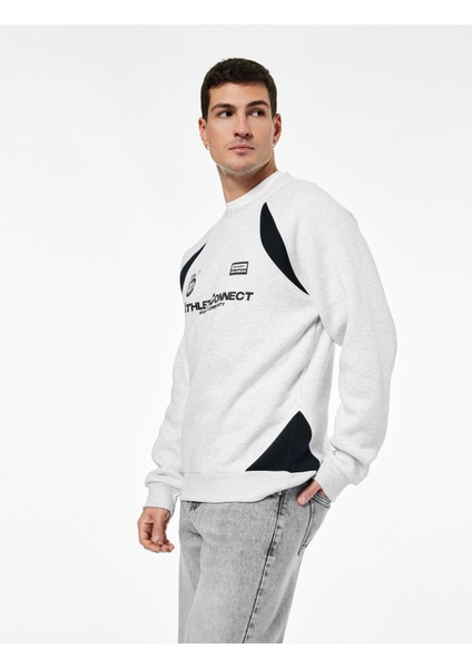 Regular Fit Uzun Kollu Bisiklet Yaka Baskılı Sweatshirt modelleri