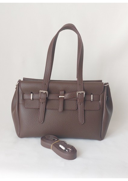 261AÇ316 Model Sarach Marka Kahve Renk El ve Omuz Çantası