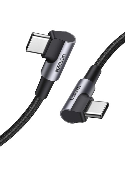 90 Derece Type-C To Type-C 60W Data ve Şarj Kablosu 1 Metre