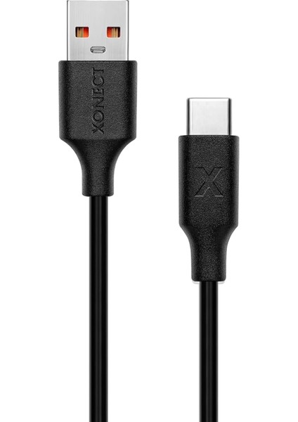USB To Type-C ile Uyumlu ve ile Uyumlu Hızlı Şarj ve Data Kablosu 100 cm (Siyah)