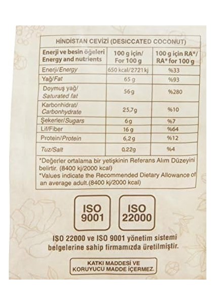 Bağdat Hindistan Cevizi Ekonomik Boy 160 gr