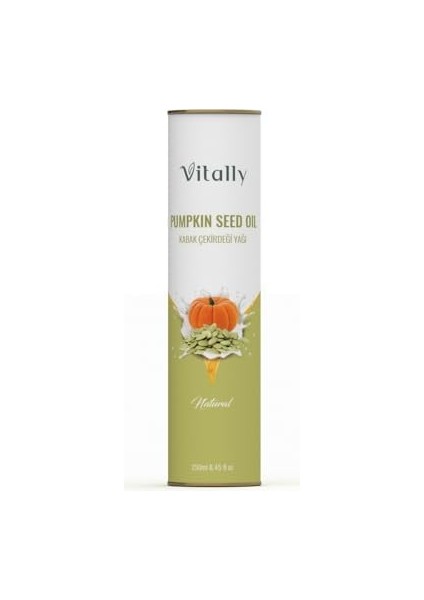 Vitally Kabak Çekirdeği Yağı 250 ml (Soğuk Sıkım)