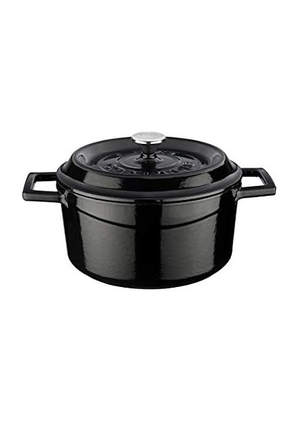 Metal Döküm Yuvarlak Tencere, 20 Cm, Siyah modelleri