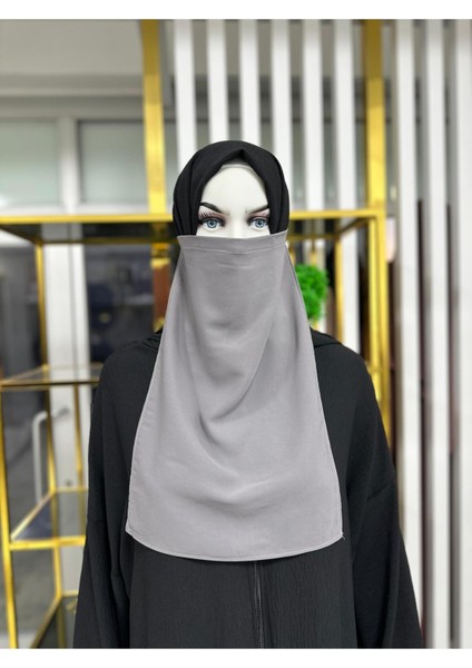 Iç Peçe Dikdörtgen ,hijab.nikap Gri Renk fiyatları