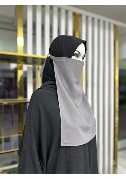 Iç Peçe Dikdörtgen ,hijab.nikap Gri Renk modelleri
