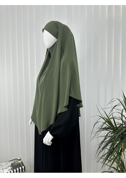 Tek Kat Medine Ipegi Pratik Bağlamalı Üçgen Sufle Eşarp Yeşil Hijab ( Hac ve Umre Için Uygundur) fiyatları