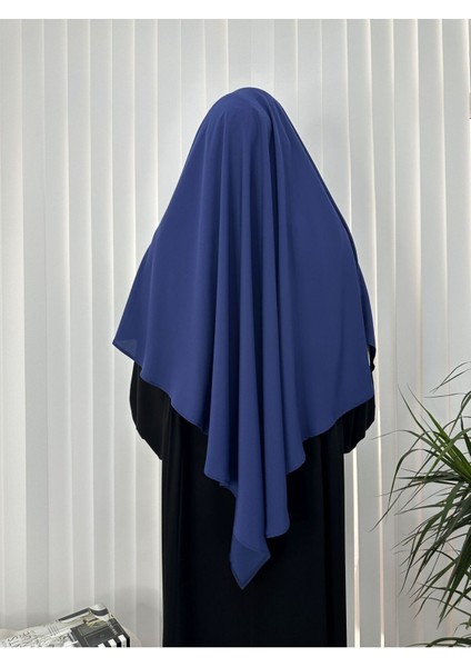Tek Kat Medine Ipegi Pratik Bağlamalı Üçgen Sufle Eşarp Indigo ,hijab ( Hac ve Umre Için Uygundur) fırsatları