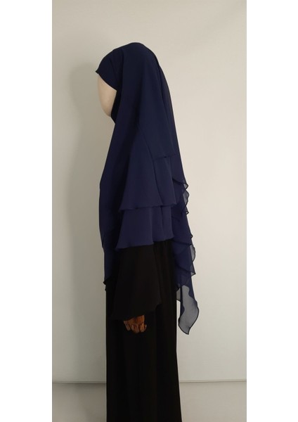 3 Katlı Multi Sifon Sufle Esarp ( Orta Boy ) Hijap Acık Lacıvert indirimleri