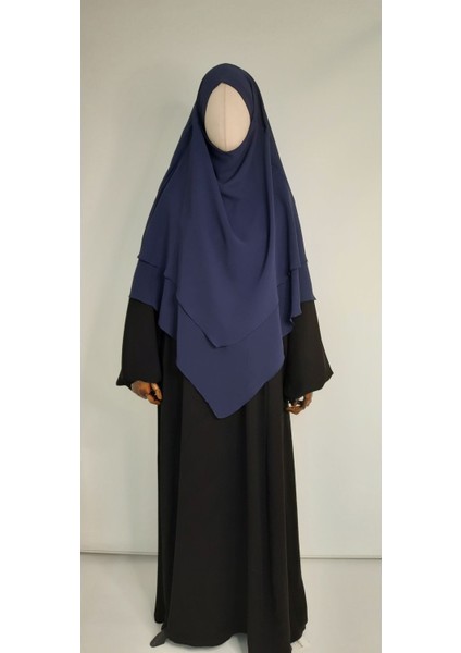 3 Katlı Multi Sifon Sufle Esarp ( Orta Boy ) Hijap Acık Lacıvert