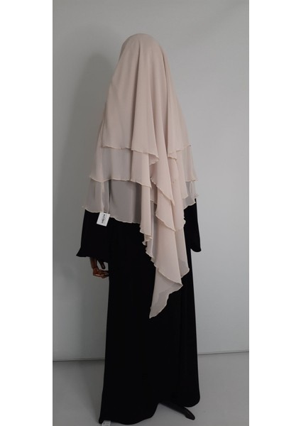 3 Katlı Multi Sifon Sufle Esarp ( Orta Boy ) Hijap Ten Rengi modelleri