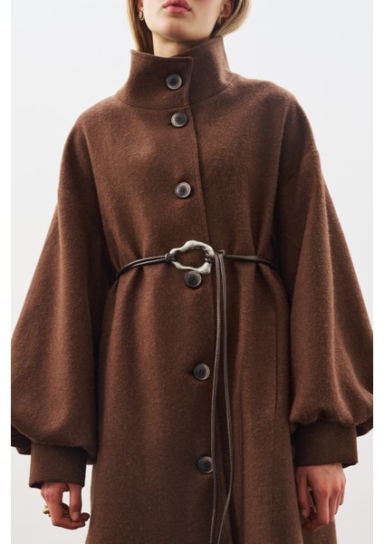 Geniş Tokalı Kordon Kemer Kahverengi fiyatları