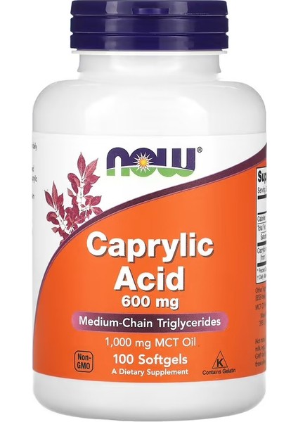 Caprylic Acid 600 Mg 100 Softgels