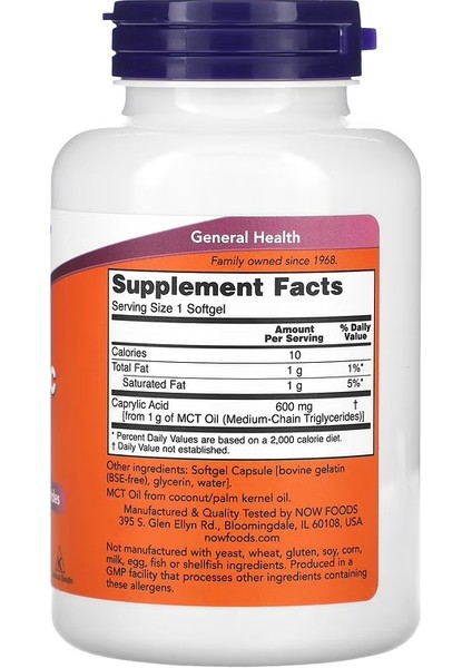 Caprylic Acid 600 Mg 100 Softgels fiyatları