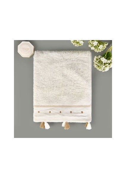 Soft Piene Yüz Havlusu - Ekru / Bej - 50X90 cm