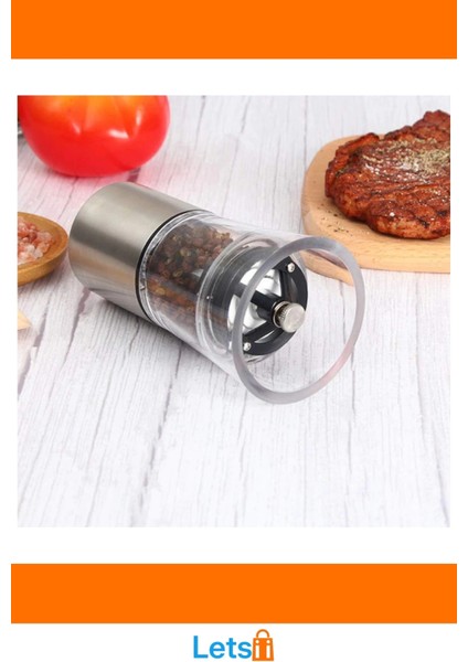 Şeffaf Akrilik El Değirmeni 12 cm Ergonomik Baharat Öğütücü fırsatları