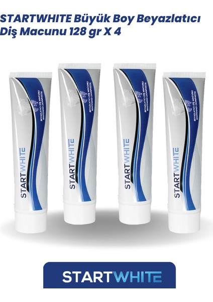 Florürsüz Beyazlatıcı Diş Macunu 4X128 gr Nane Aromalı Güçlü Beyazlatma ve Ferah Nefes