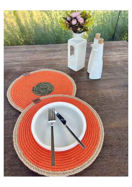 Tekstil 2'li Set Turuncu Amerikan Servis-Leke Tutmaz Natural 33 cm fiyatları