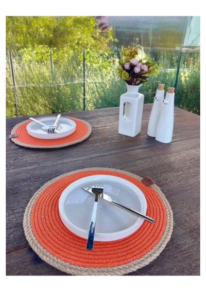 Tekstil 2'li Set Turuncu Amerikan Servis-Leke Tutmaz Natural 33 cm fırsatları