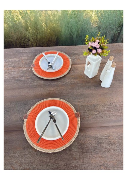 Tekstil 2'li Set Turuncu Amerikan Servis-Leke Tutmaz Natural 33 cm indirimleri