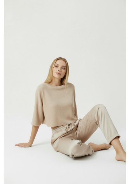 Duble Paça Eşofman Altı Bej 2629 fırsatları