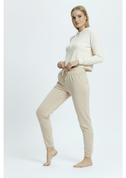 Jogger Paça Eşofman Altı Bej 3013 fiyatları