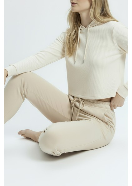 Jogger Paça Eşofman Altı Bej 3013 indirimleri