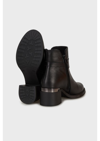 Hakiki Deri Fermuarlı Toka Detaylı Bot Bayan Bot 25K215R2245 fırsatları