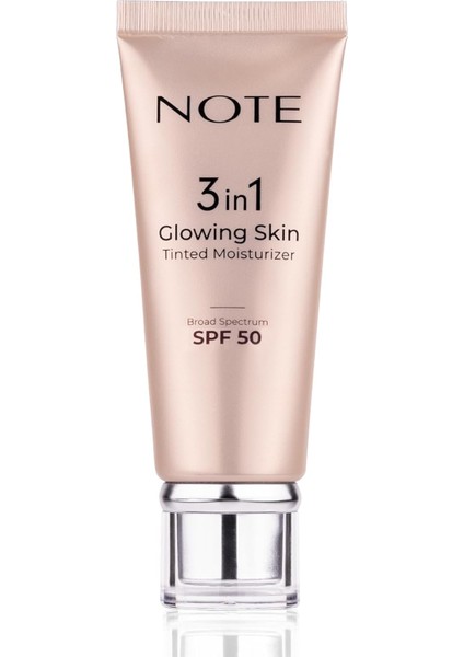 Note 3 In 1 Glowing Skin Tinted Moisturizer 50 Spf Işıltılı Aydınlatıcı Krem