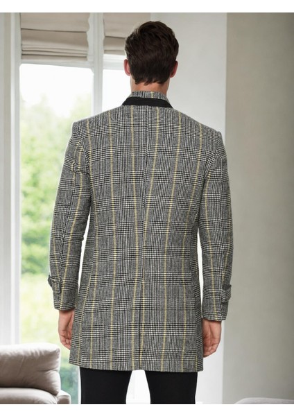 PLT8391 Dewberry Erkek Palto-Ekose Gri-2 fiyatları