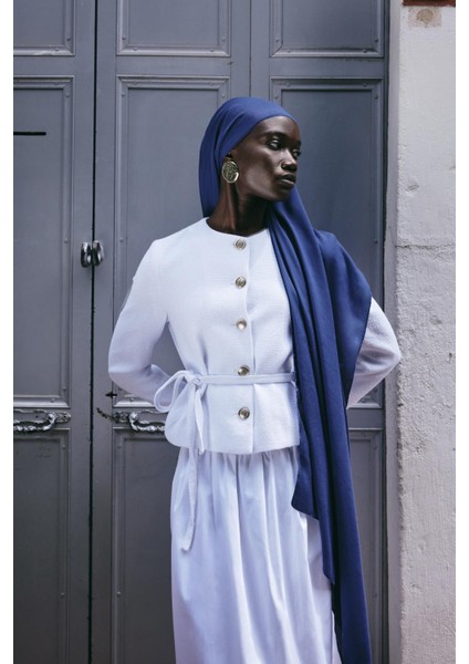 Şantuk Çift Taraflı Ipekli Şal Indigo fırsatları