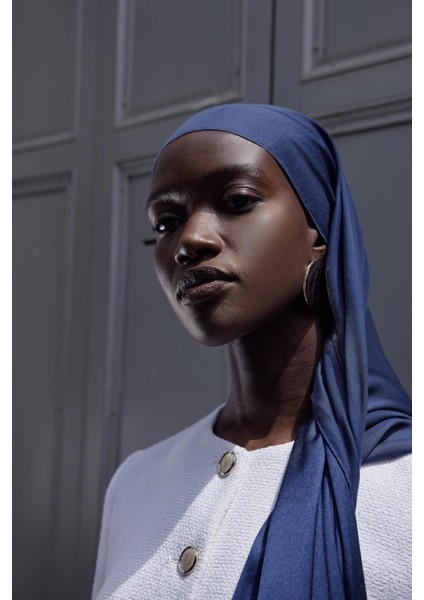 Şantuk Çift Taraflı Ipekli Şal Indigo indirimleri