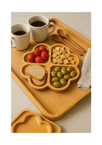 Bambu Sunum Tabağı Çerezlik Ahşap Şık ve Dayanıklı Sunumluk ( ) modelleri