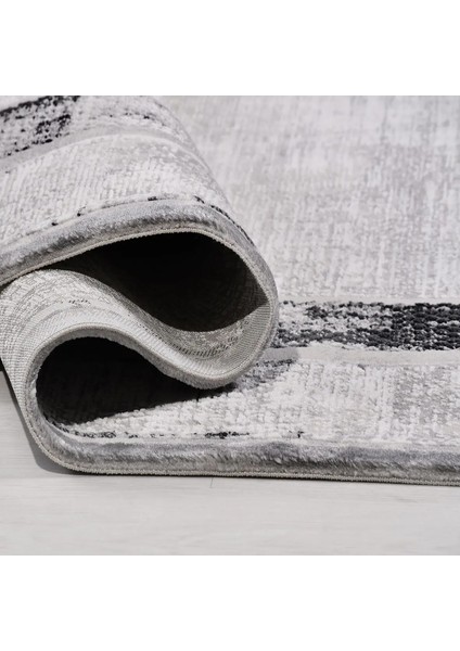 Mancha Çerçeveli Gri Polipropilen ve Polyester Makine Halısı fırsatları