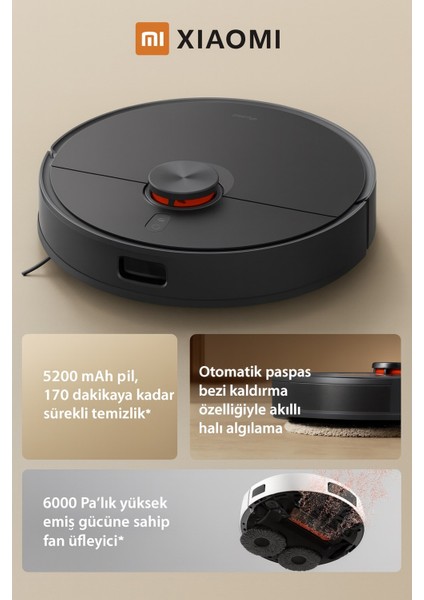 Akıllı Robot Süpürge 6000PA Çekim Gücü Halı Tanıma Mop Kaldırma, Çift Döner Paspaslı S20+ Az Yer Kaplar Çok Iş Yapar + Mutfak Tartısı