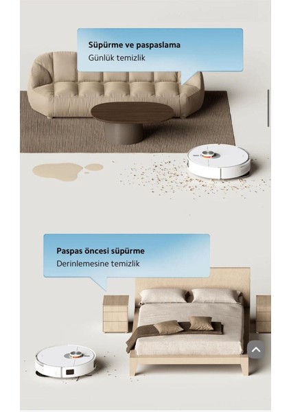 Akıllı Robot Süpürge 6000PA Çekim Gücü Halı Tanıma Mop Kaldırma, Çift Döner Paspaslı S20+ Az Yer Kaplar Çok Iş Yapar + Mutfak Tartısı indirimleri