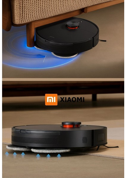 Akıllı Robot Süpürge 6000PA Çekim Gücü Halı Tanıma Mop Kaldırma, Çift Döner Paspaslı S20+ Az Yer Kaplar Çok Iş Yapar + Mutfak Tartısı