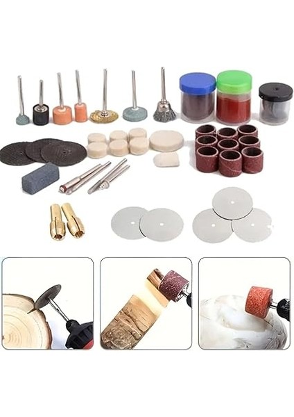 112 Parça Taşlama Fırçalama Polisaj Gravür Zımpara Cilalama Seti Takımı Matkap Ucu Ahşap Metal Çelik Mermer fiyatları