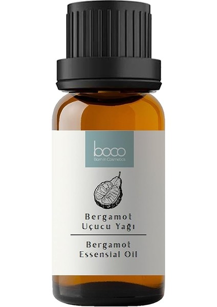 Born In Cosmetics %100 Saf ve Doğal Bergamot Uçucu Yağı, Aromaterapi, Buhurdanlık, Difüzör, Masaj, Koku, Uyku, Banyo, Spa, Cilt ve Saç Bakımı Için Esansiyel Yağ 10 ml Citrus Bergamia