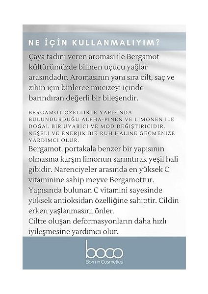 Born In Cosmetics %100 Saf ve Doğal Bergamot Uçucu Yağı, Aromaterapi, Buhurdanlık, Difüzör, Masaj, Koku, Uyku, Banyo, Spa, Cilt ve Saç Bakımı Için Esansiyel Yağ 10 ml Citrus Bergamia fırsatları