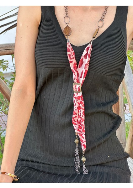 Desenli Kravat Zincirli Kadın Kolye 45 cm fiyatları